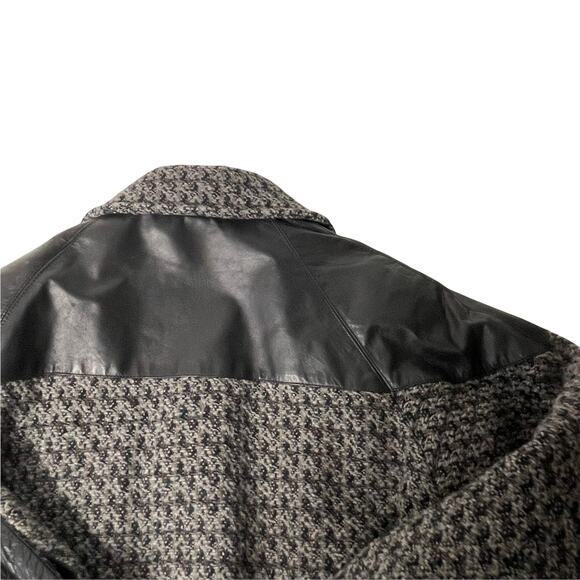 Anne-Gee Women's Size‎ 7/8 Tweed Moto Black Gray Bomber Jacket - Picture 7 of 9